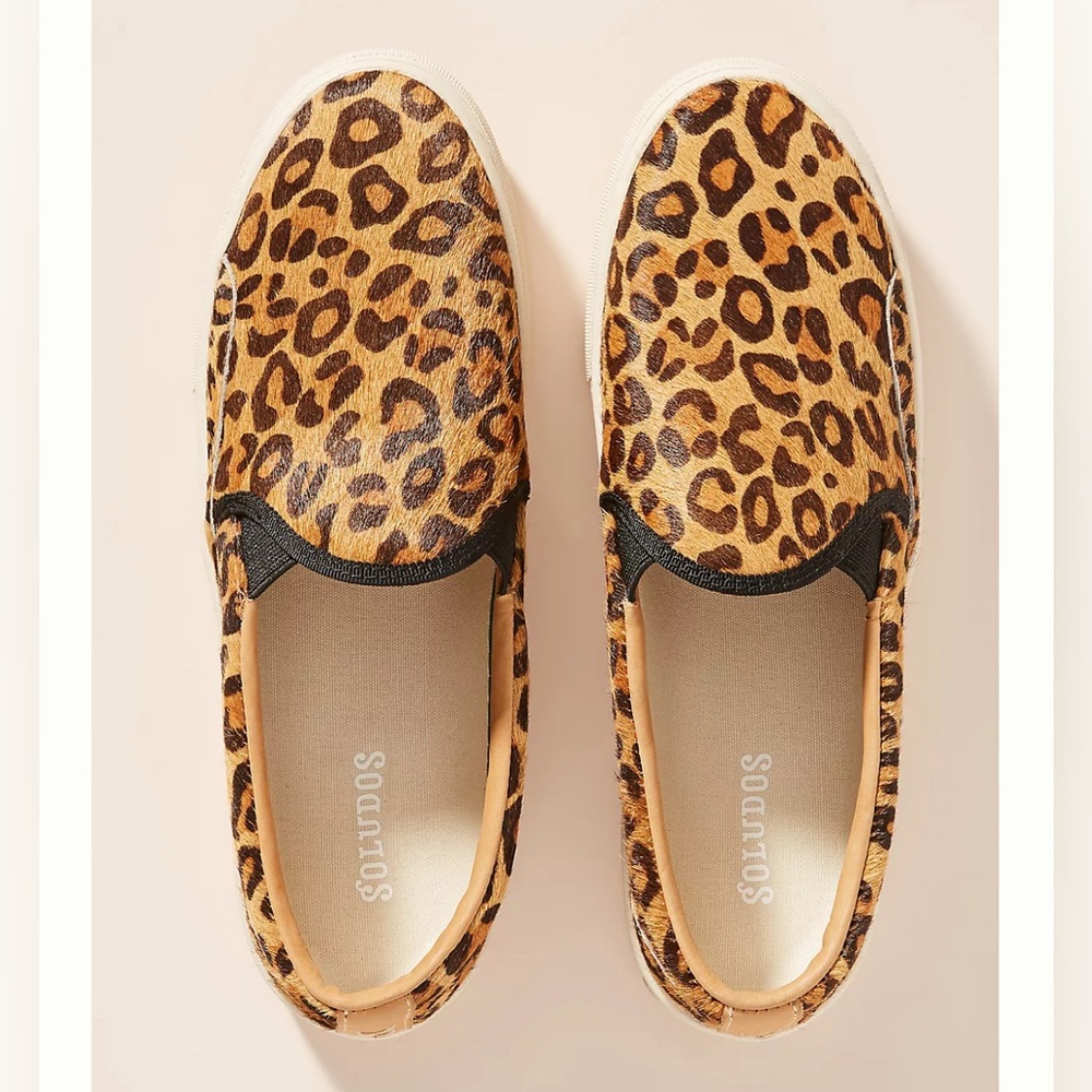 NWT Soludos Bondi Slip-On Sneakers Leopard Size 6